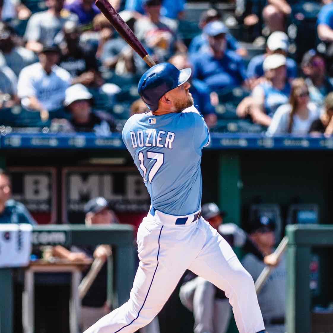 Hunter Dozier action shot 1