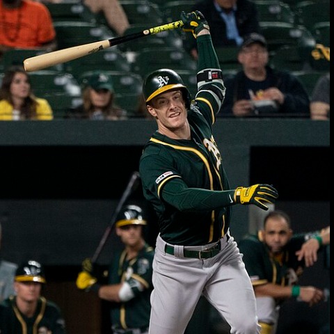 Mark Canha action shot 2